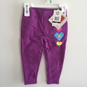 NWT PAUL FRANK PURPLE JEGGINGS 18M